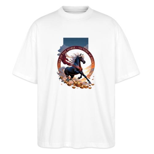 Year of the Horse Dawn T Shirt,Lunar New Year Gift - Stanley/Stella Blaster Oversized T-Shirt 