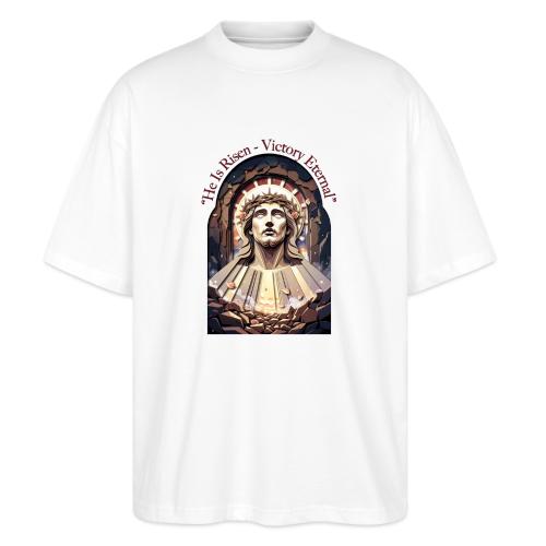 Easter He Is Risen Face of Christ T Shirt, Gift - Stanley/Stella Blaster Oversized T-Shirt 