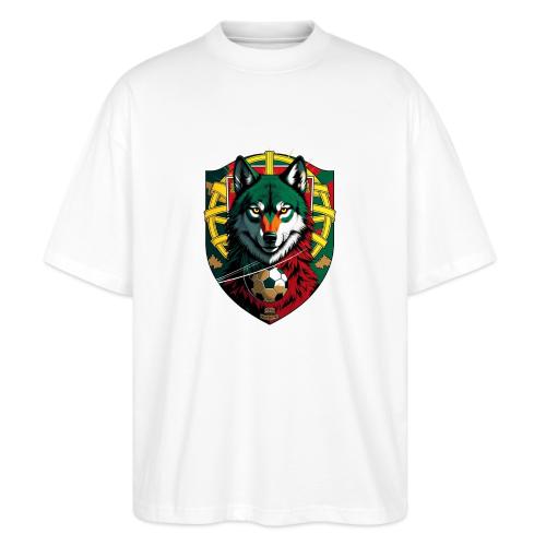 Portugal Iberian Wolf Soccer T Shirt,Football Gift - Stanley/Stella Blaster Oversized T-Shirt 
