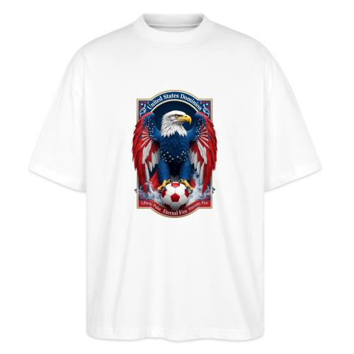 USA Eagle Emblem T Shirt, USA Soccer Pride Gift - Stanley/Stella Blaster Oversized T-Shirt 
