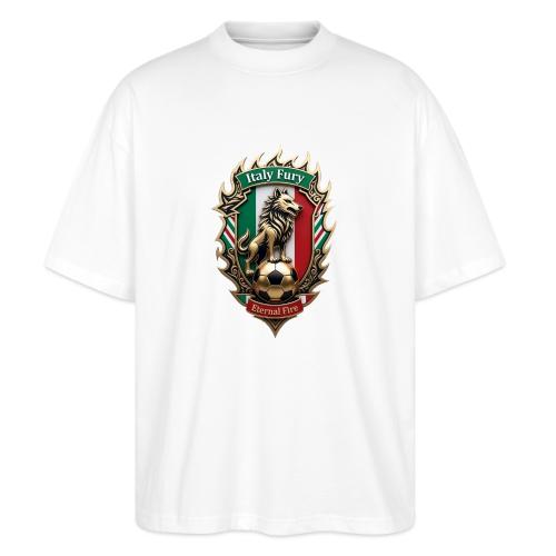 Italy Wolf Fury T-Shirt, Italian Flag Pride Gift - Stanley/Stella Blaster Oversized T-Shirt 