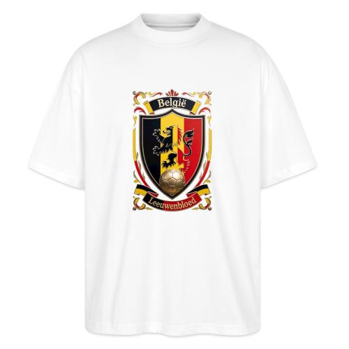 Belgium Lion Crest T-Shirt, Belgian Flag Gift - Stanley/Stella Blaster Oversized T-Shirt 