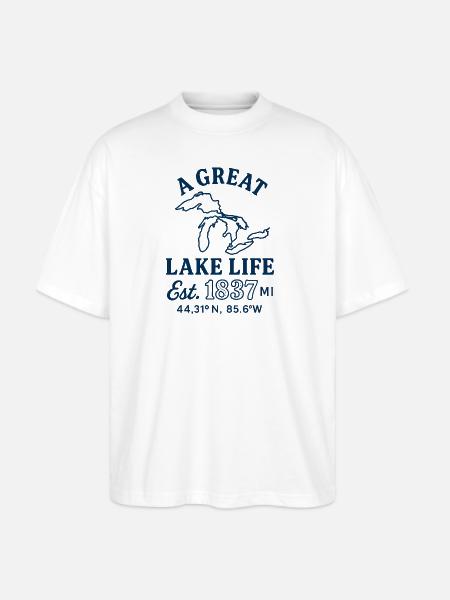 It's a Great Lake Life - Stanley/Stella Blaster Oversized T-Shirt - white