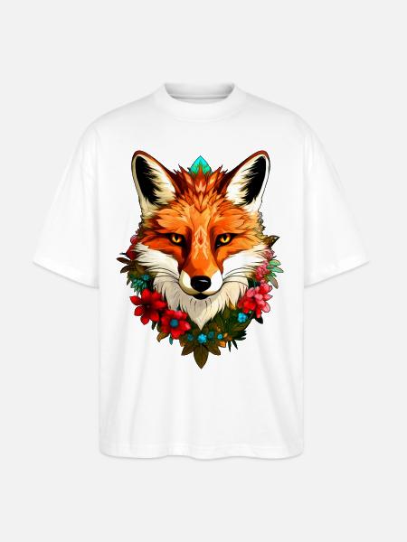 Foxes Style - Stanley/Stella Blaster Oversized T-Shirt - white