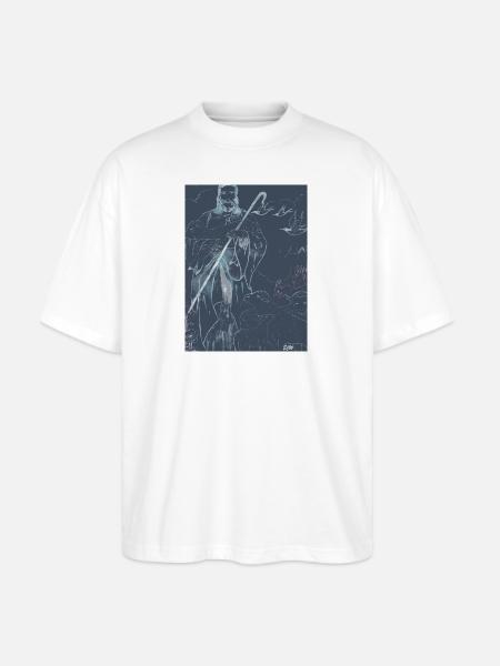 Good Shepherd - Blue Image - Stanley/Stella Blaster Oversized T-Shirt - white