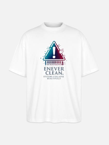 Warning Triangle Gradient - Stanley/Stella Blaster Oversized T-Shirt - white