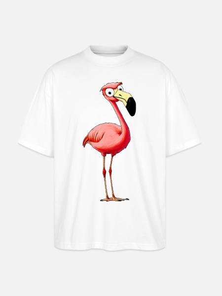 Flamingos Style - Stanley/Stella Blaster Oversized T-Shirt - white