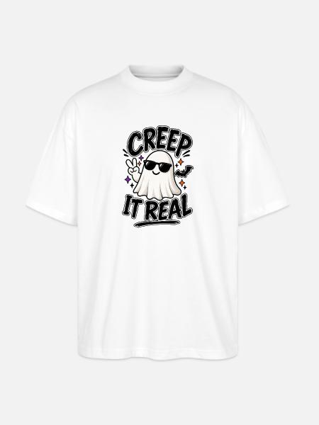 Creep It Real - Stanley/Stella Blaster Oversized T-Shirt - white