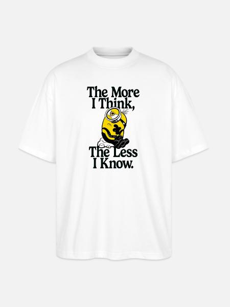Minions The More I Think The Less I Know - Stanley/Stella Blaster Oversized T-Shirt - white