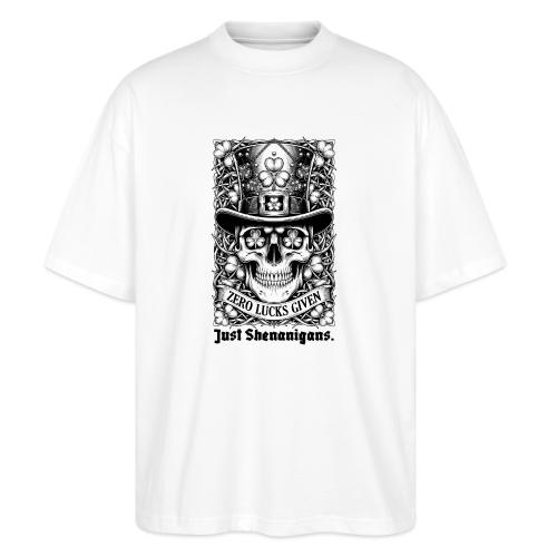 Salty Shamrock Skull T-Shirt - Stanley/Stella Blaster Oversized T-Shirt 