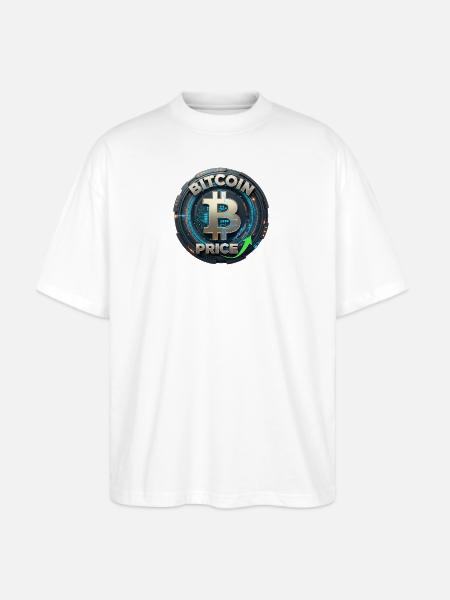 Bitcoin Price Circuit Emblem - Stanley/Stella Blaster Oversized T-Shirt - white