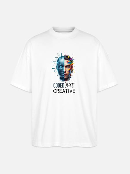 Coded but Creative - Stanley/Stella Blaster Oversized T-Shirt - white