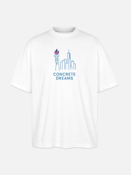 Concrete Dreams Torch Skyline - Stanley/Stella Blaster Oversized T-Shirt  - white