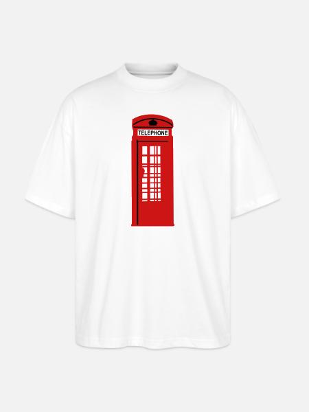 phone box - Stanley/Stella Blaster Oversized T-Shirt - white