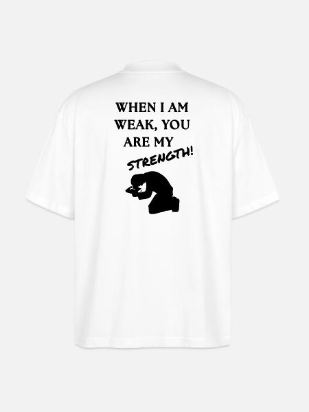 Strength Burst Comic Style - Stanley/Stella Blaster Oversized T-Shirt - white