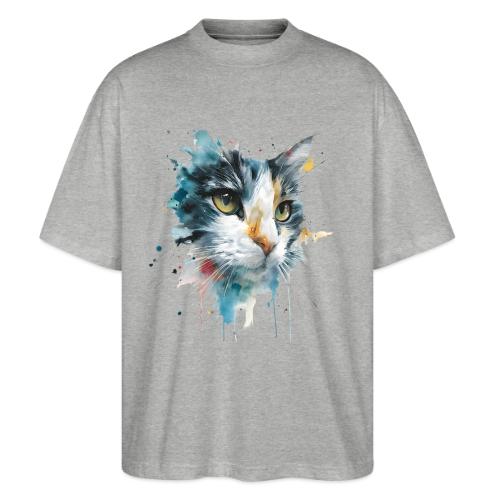 Watercolor cat face - Stanley/Stella Blaster Oversized T-Shirt 