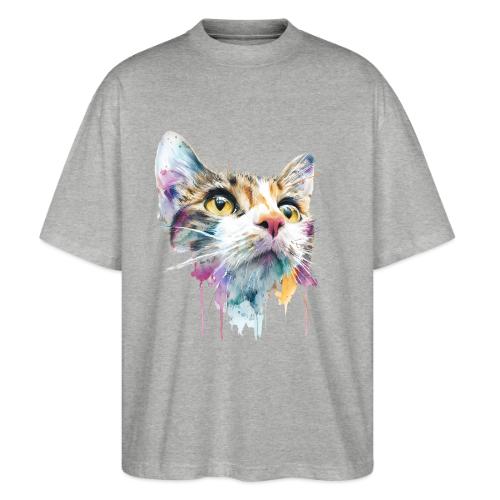 Chromatic Cat Splash - Stanley/Stella Blaster Oversized T-Shirt 