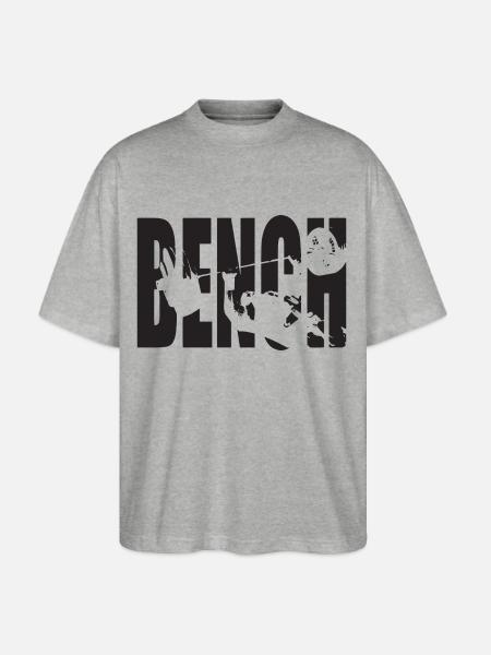 Bench Press - Stanley/Stella Blaster Oversized T-Shirt - heather gray