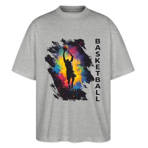High Energy Basketball Paint Splatter Art - Stanley/Stella Blaster Oversized T-Shirt 