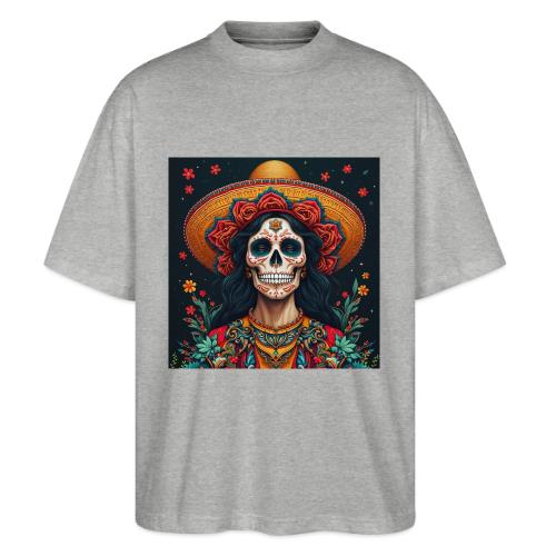 Charra Skull Art | Traditional Mexican Design - Stanley/Stella Blaster Oversized T-Shirt 