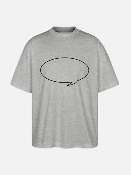 Speech bubble - Stanley/Stella Blaster Oversized T-Shirt - heather gray