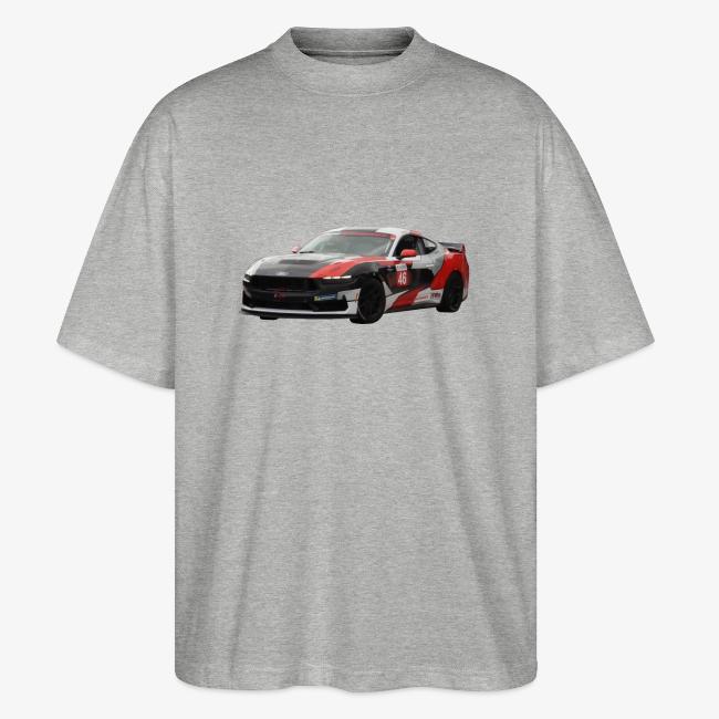 Red White and Black Mustang Racecar