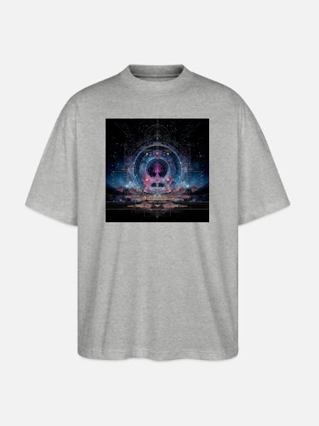 Cosmic Nebula - Stanley/Stella Blaster Oversized T-Shirt - heather gray