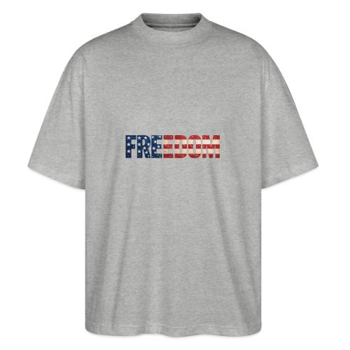 Freedom American Flag Distressed Patriotic Shirt - Stanley/Stella Blaster Oversized T-Shirt 