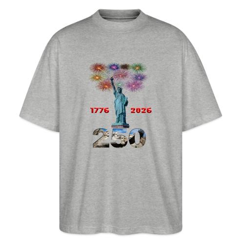1776 - 2026 | 250 Years USA | Fireworks - Stanley/Stella Blaster Oversized T-Shirt 