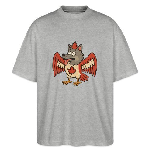 Maple-Mad Wolfbird – Quirky Canadian Creature - Stanley/Stella Blaster Oversized T-Shirt 