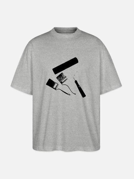 paint roller - Stanley/Stella Blaster Oversized T-Shirt - heather gray