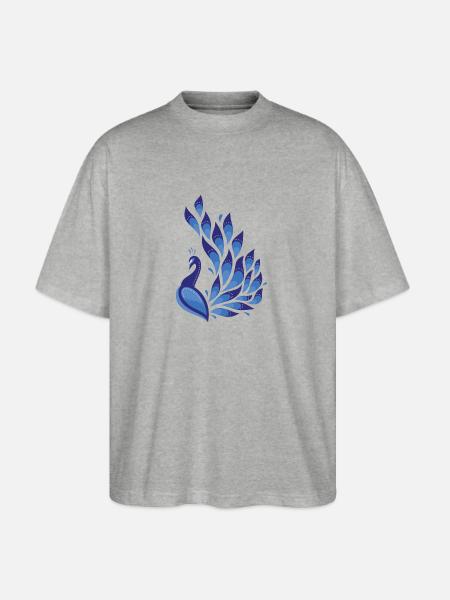 Peacock - Stanley/Stella Blaster Oversized T-Shirt - heather gray