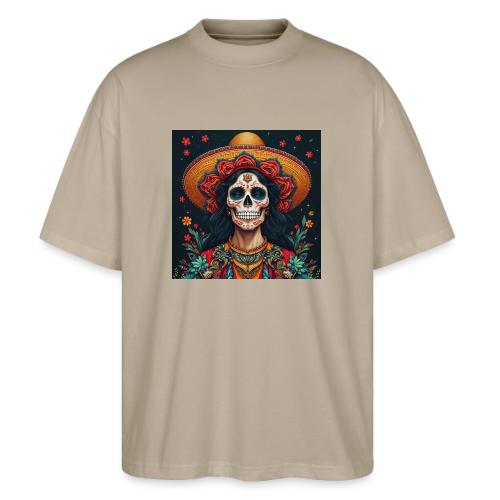Charra Skull Art | Traditional Mexican Design - Stanley/Stella Blaster Oversized T-Shirt