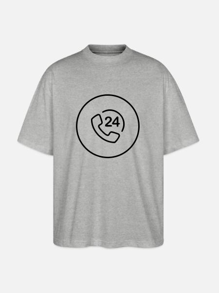 phone - Stanley/Stella Blaster Oversized T-Shirt  - heather gray