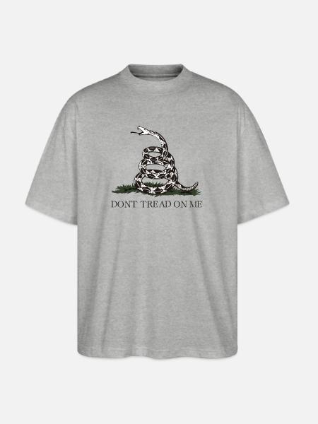 Coiled Rattlesnake Emblem - Stanley/Stella Blaster Oversized T-Shirt - heather gray