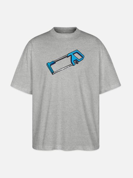 Hacksaw iron saw | Eisensäge - Stanley/Stella Blaster Oversized T-Shirt - heather gray