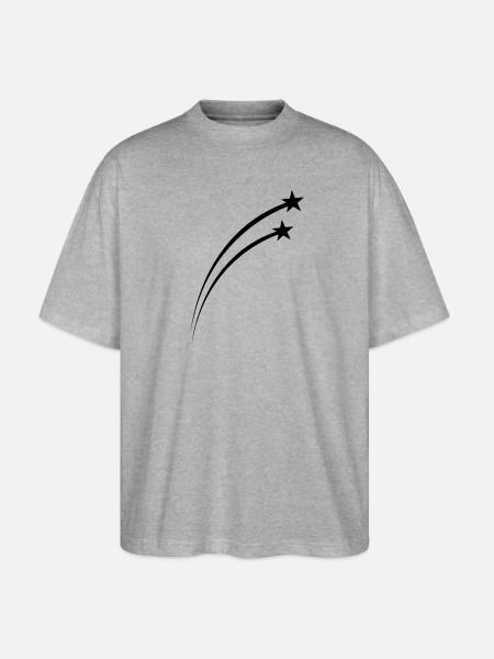 Twin Shooting Star Meteor Arc - Stanley/Stella Blaster Oversized T-Shirt - heather gray