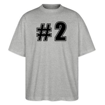 Number 2 - Stanley/Stella Blaster Oversized T-Shirt  - heather gray - Front