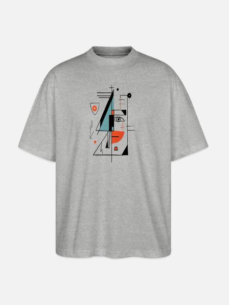 Unique face design - Stanley/Stella Blaster Oversized T-Shirt - heather gray