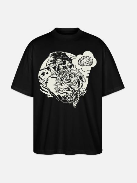 Funny Zombie Love - Stanley/Stella Blaster Oversized T-Shirt - black