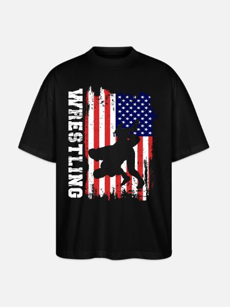 Wrestling - Stanley/Stella Blaster Oversized T-Shirt - black