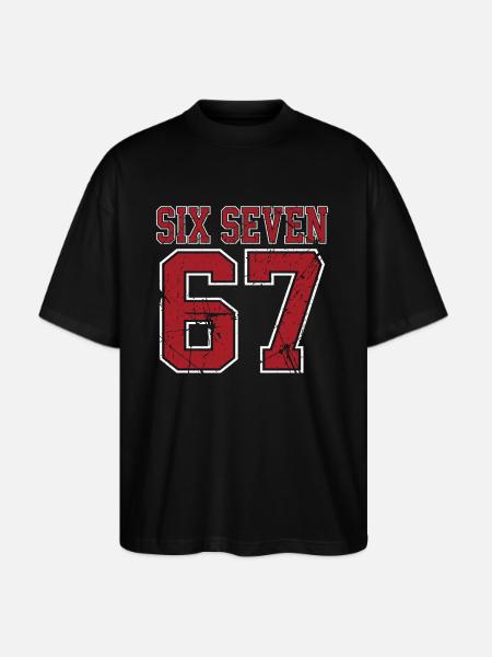 67 - Six Seven SixSeven 6-7 - Stanley/Stella Blaster Oversized T-Shirt - black