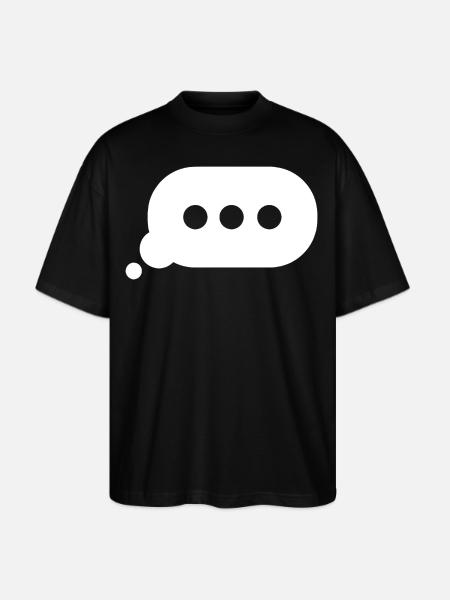 Typing Bubble - Stanley/Stella Blaster Oversized T-Shirt - black
