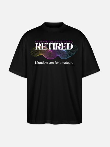 Unique Retirement Gift - Stanley/Stella Blaster Oversized T-Shirt - black
