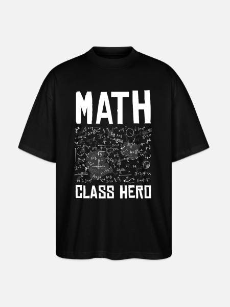 Math Class Hero - Stanley/Stella Blaster Oversized T-Shirt - black