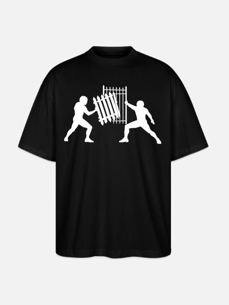Gate Push Duel Silhouette - Stanley/Stella Blaster Oversized T-Shirt - black