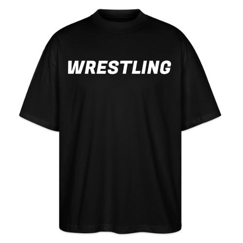 WRESTLING - Heavy Type / White - Stanley/Stella Blaster Oversized T-Shirt 