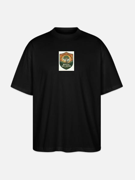 Mind Growth Shield Patch - Stanley/Stella Blaster Oversized T-Shirt - black