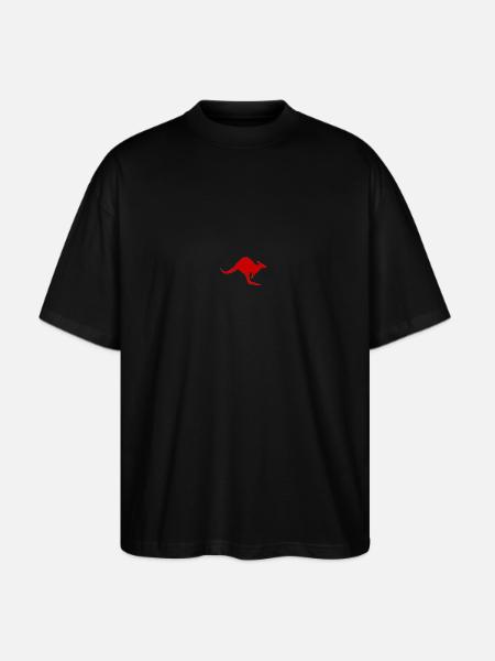 red kangaroo - Stanley/Stella Blaster Oversized T-Shirt - black