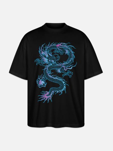 chinese dragon - Stanley/Stella Blaster Oversized T-Shirt  - black